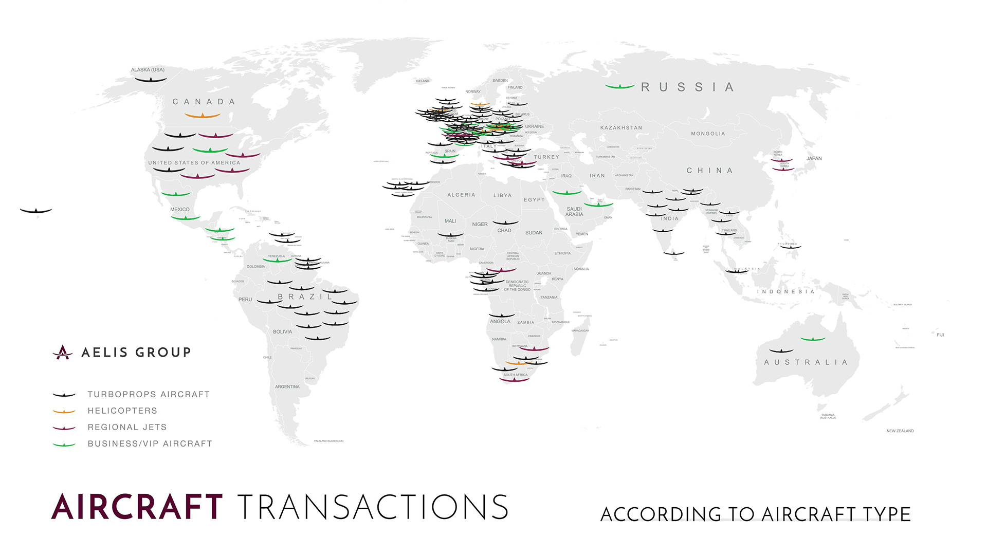 AELIS GROUP transactions map